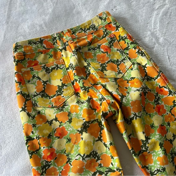 Simon Miller Winter Blossom Orange Yellow Floral Print WO12 Jeans - Picture 10 of 15